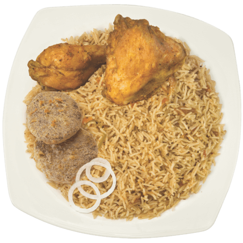 Special Choice  (Rice, Your Choice Two Chicken Piece, Two Shami Kabab, Fresh Salad & Raita)